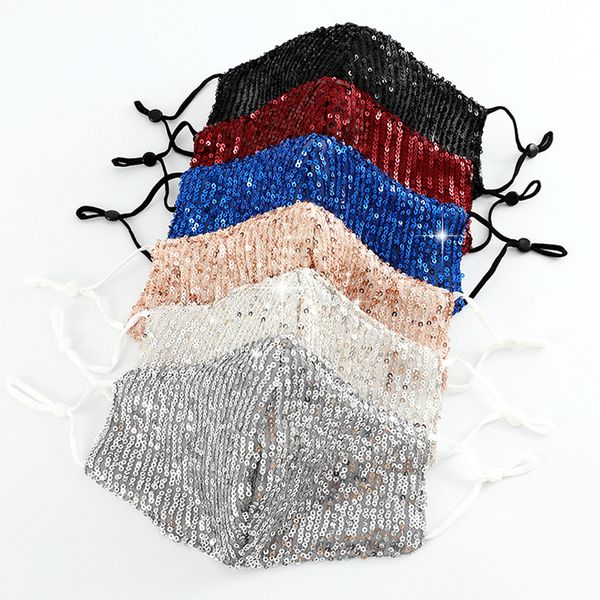 

mask sequin women's fashion trend double layer thickened cotton stereo washable in autumn and winter