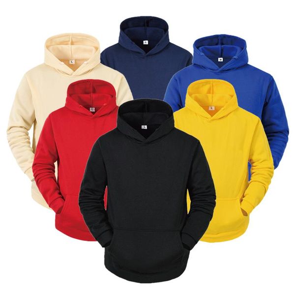 

men's hoodies & sweatshirts 2021 autumn winter men woman fashion solid color red black gray pink hip hop hoody male brand casual