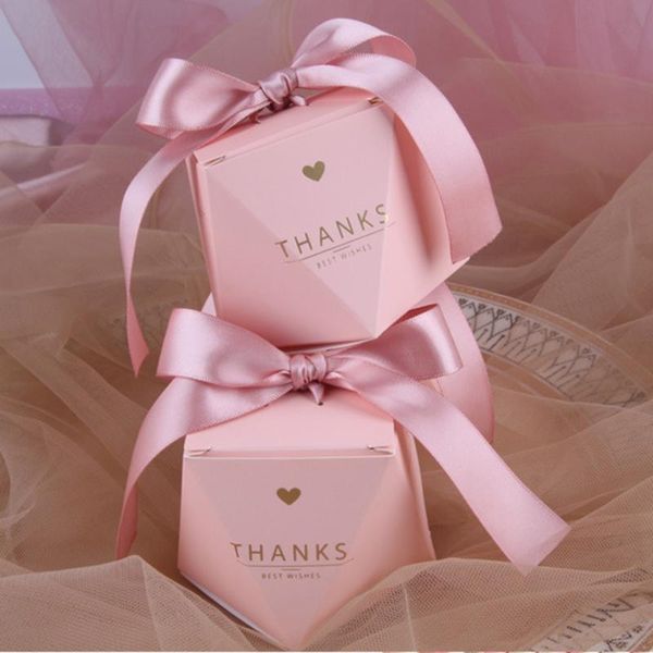 

gift wrap diamond boxes candy chocolate baby shower paper package for halloween party with ribbon gifts box 20/50pc set