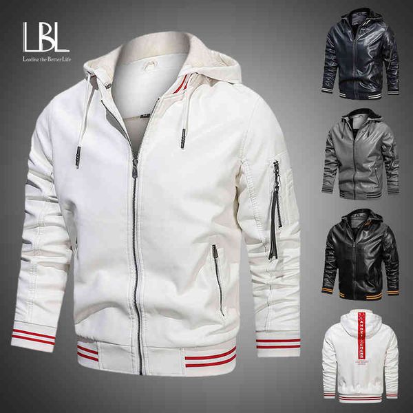 

men's embroidered hoodie, leather et, motorcycle casual coat, retro, pu, imitation, autumn and winter, new fashion, 2021, Black