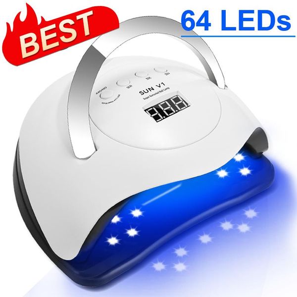 

nail dryers high power uv led lamp for drying with 64 leds professional gel polish dryer manicure manchine art salon tool