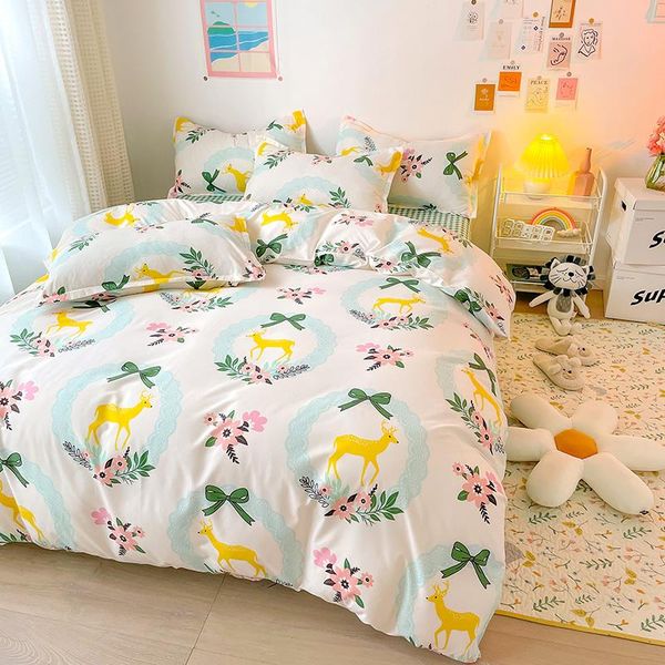 

bedding sets the comfy aloe cotton duvet cover sheet pillowcase set for child single,twin,full,,king size bedroom decoration