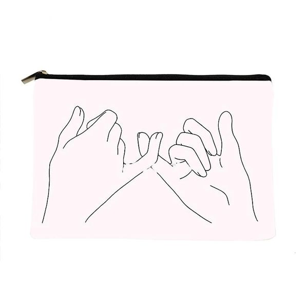 

cosmetic bags & cases women pinky promise printed make up bag fashion cosmetics organizer for travel colorful storage lady