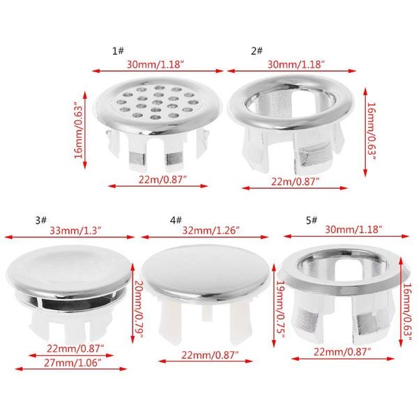

bath accessory set bathroom basin sink overflow ring six-foot round insert chrome hole cover cap washbasin cabinet accessories