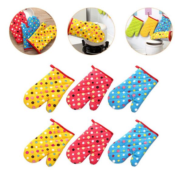 

oven mitts 3 pairs professional practical cooking heat resistance