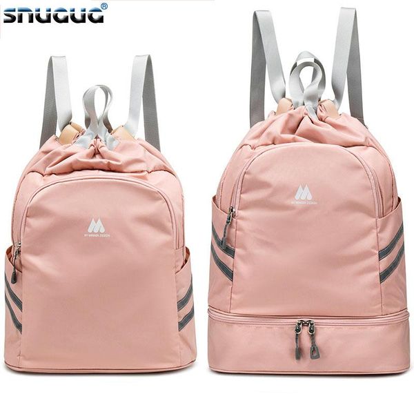 

gym backpack for women fitness swimming reflective travel sport bag gymtas dry wet shoes storage bags outdoor