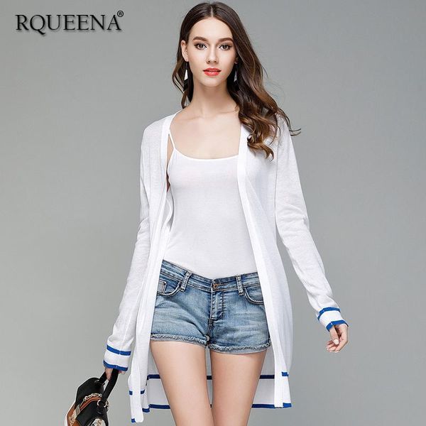 

women's sweaters rqueena korean style cardigans white female knitted cardigan sweater long sleeve knitwear for women ca003, White;black