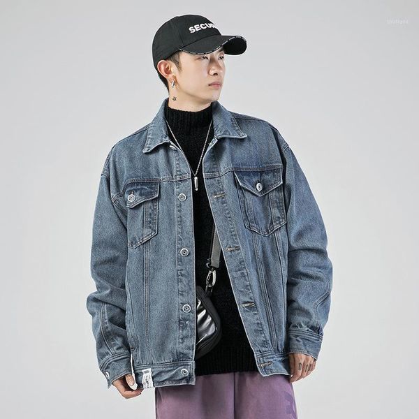 

men's jackets iidossan classic denim men brand casual jeans oversized jacket hip hop streetwear coat overalls pockets, Black;brown