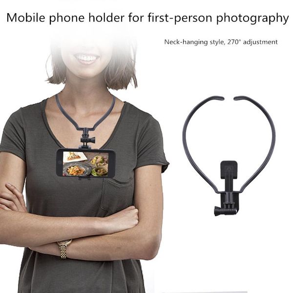 

cell phone mounts & holders neck hanging self timer mobile bracket for first viewing angle 270 degree adjustment to any you like easily reco