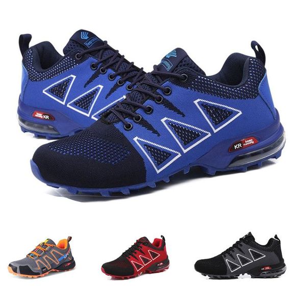 

casual mtb cycling shoes men outdoor road bike trail trekking lightweight hiking sneakers jogging size 47 footwear, Black