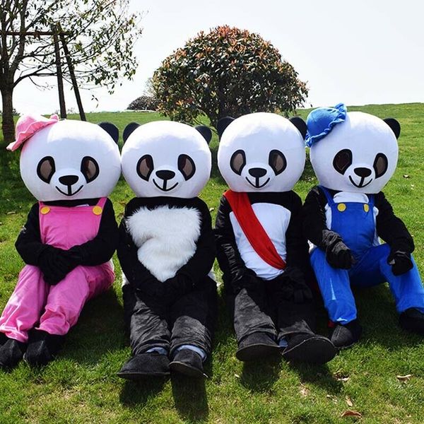 Mascote trajes panda mascote traje peludo ternos festa jogo fursuit desenhos animados vestido roupas carnaval halloween xmas páscoa ad roupa