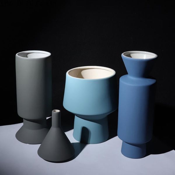 

european-style simple ceramic vase ornaments simulation flower arrangement accessories counterliving room decoration vases