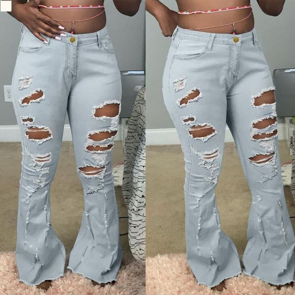 

fashion pants black denim trousers ripped leggings womens women designer jeans femme indie womans clothes streetwear high waisted unique wom, Blue