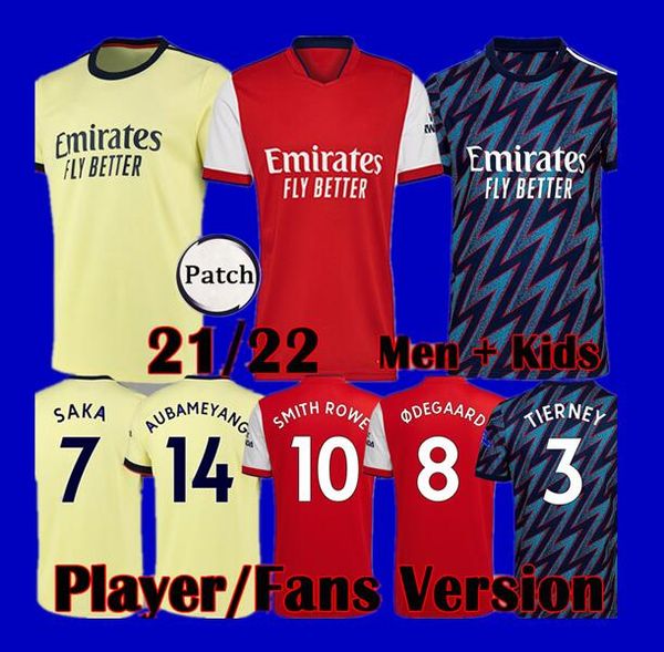 

fans player version 21 22 arsen soccer jerseys gunners 2021 2022 smith rowe tavares jersey pepe saka thomas tierney football shirt odegaard, Black;yellow
