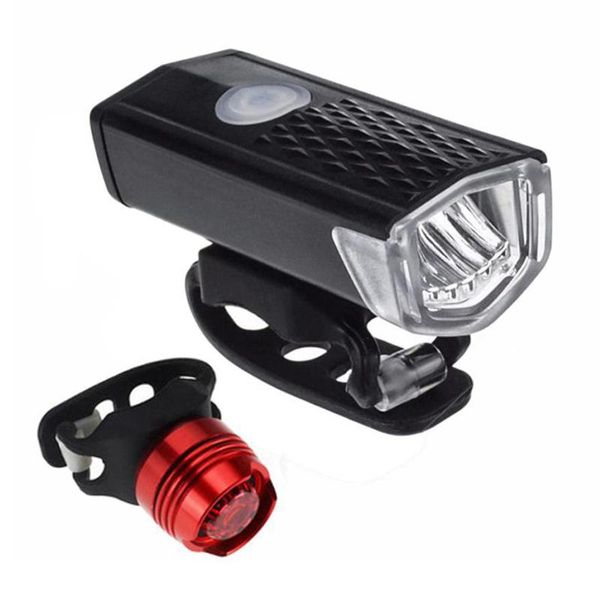 

bike lights bicycle highlight front lamp 3 light modes usb rechargeable super bright lighting waterproof headlights taillights set