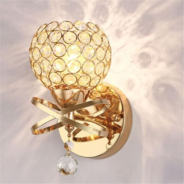 

wall lamp beiadi nordic crystal golden minimalist mirror front bedroom bedside light bathroom aisle tv background sconce