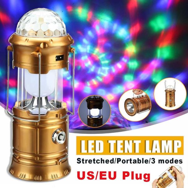 

portable lanterns camping tent light lantern flame lamp small stage disco rgb night lighting emergency hiking