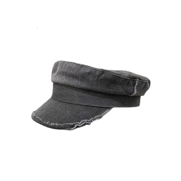 

sun hat men's and women's washing old style military outdoor sunshade baseball edged flat cap, Blue;gray