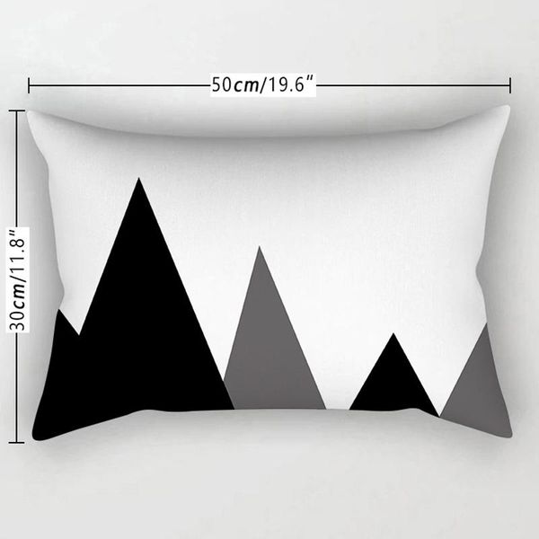 

pillow case 1pcs 28 style pillowcase black and white pattern cotton linen printing geometric european polyester 30*50cm