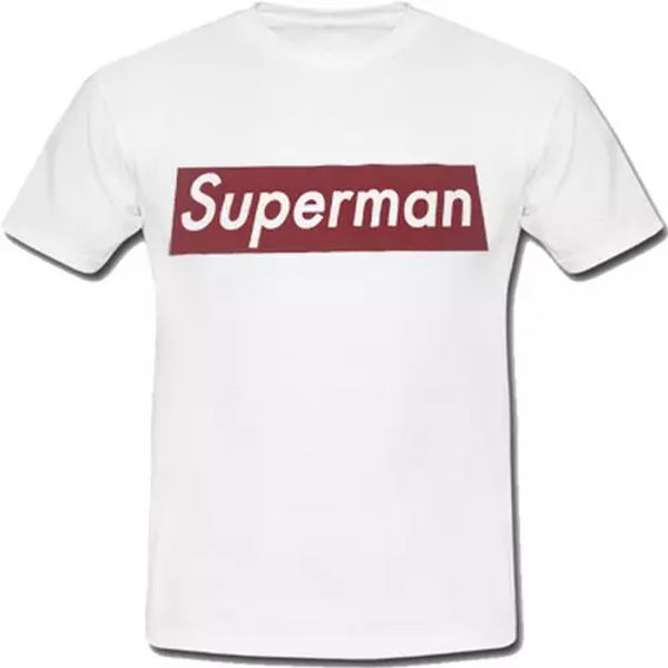 

t-shirt shirt funny superman cotton, White;black