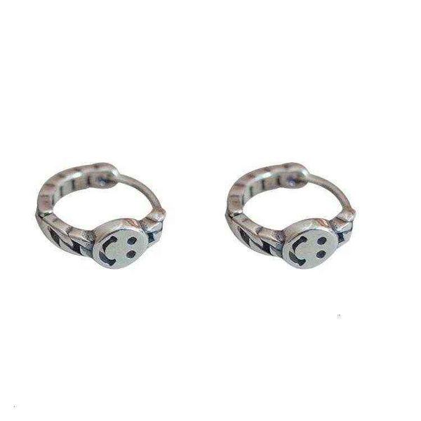 

korean earrings smiling face exquisite small fragrance french women's east gate simple fashion, Golden
