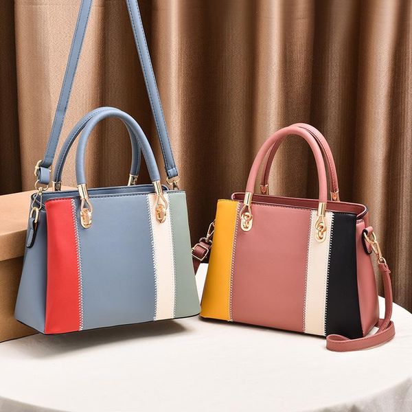 

evening bags 2021 women's bag advanced texture color contrast versatile the single shoulder large capacity handbag pu purses