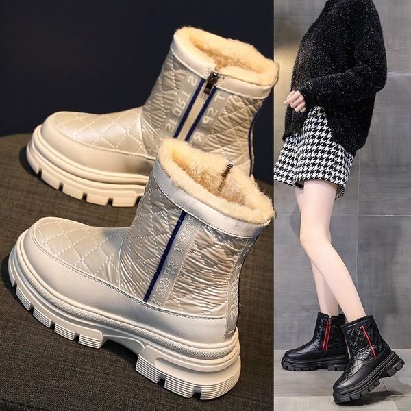 

boots women's shoes leather nude british style autumn winter 2021 casual short women fashion, Black