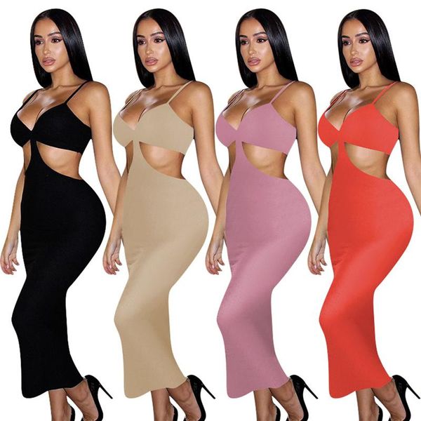 

casual dresses women v neck solid bodycon dress summer vestidos longo female, Black;gray