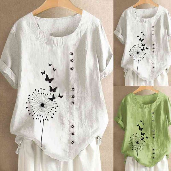 

brand clothing summer office big women shirt size tunic casual short sleeve print blusa feminina, White
