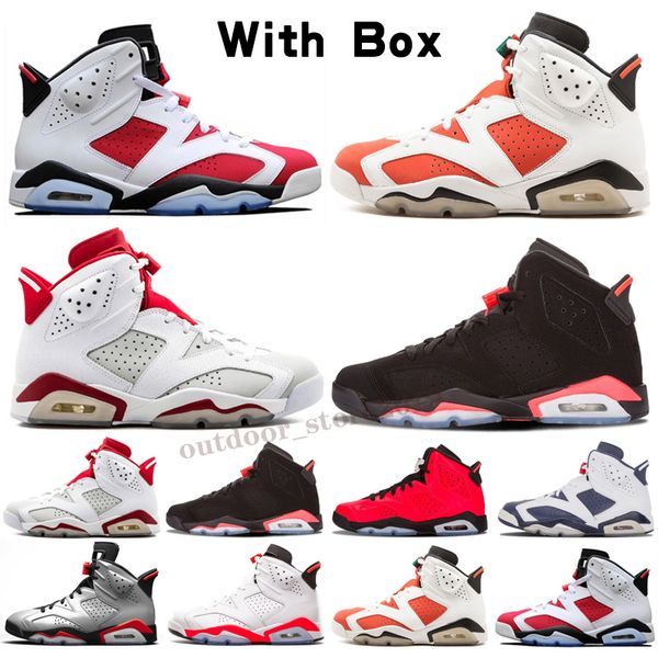 

6 6s infrared reflective carmine basket ball shoes men women 4s university blue white cement mens outdoor sports sneakers 36-47