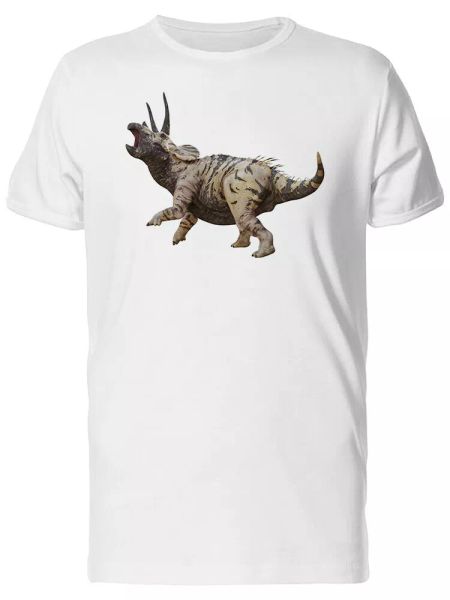 

tricera horridus image men's tee -image by shutterstock, White;black