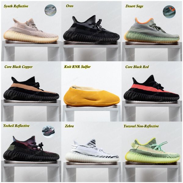 

2021 knit runner rnnr sulfur men women running shoes oreo yeezreel beluga 2.0 black red cloud white marsh blue tint zebra yeezy yeesy yeezys