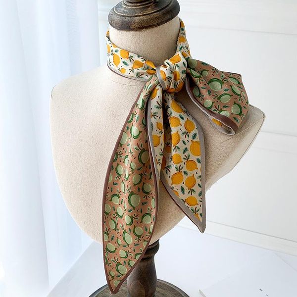 

spring summer scarf printed pointed fashion sunscreen multi-functional decorations small scarves, Blue;gray