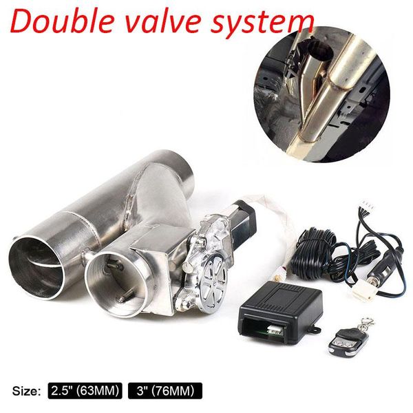 

type stainless steel electric control double valve exhaust pipe sports car general variable sound remote y manifold & parts