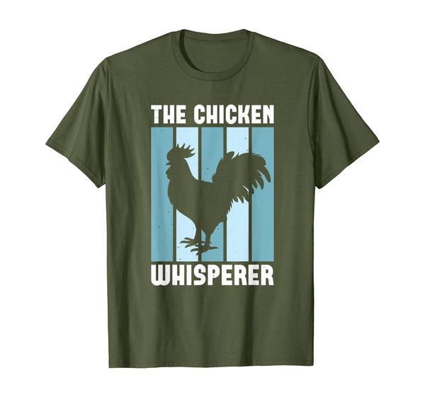 

chicken whisperer farmer hen cockerel lovers funny t shirt t-shirt, White;black
