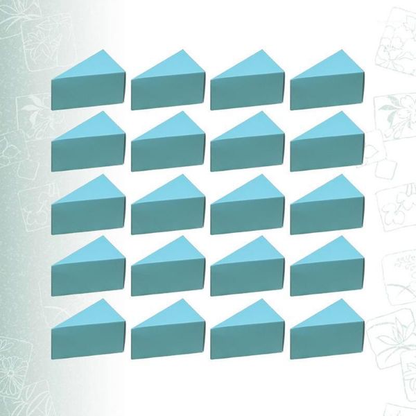 

gift wrap 50pcs triangle cake boxes creative candy box practical sugar container lovely presents cases for home party (sky-blue)1