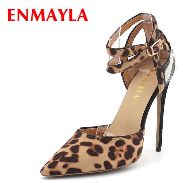 

women super high heels shoes woman pointed toe mixed color leopard strappy pumps close sandals party dress, Black