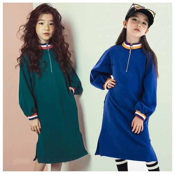 

girl's dresses 12 14 years teen girls long sleeve fashion big clothing, Red;yellow