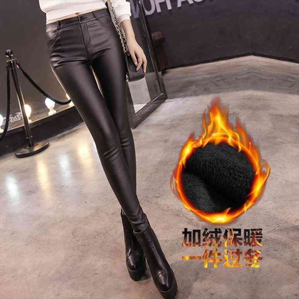 

fv361 autumn winter fashion womens legging casual work wear nice cashmere thick warm, Black