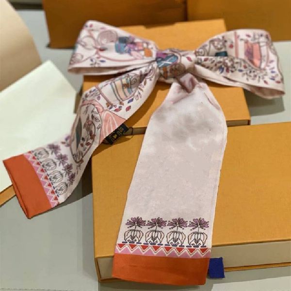 

woman luxury designer design scarves print twill fashion letters bag scarve headband silk, Blue;gray