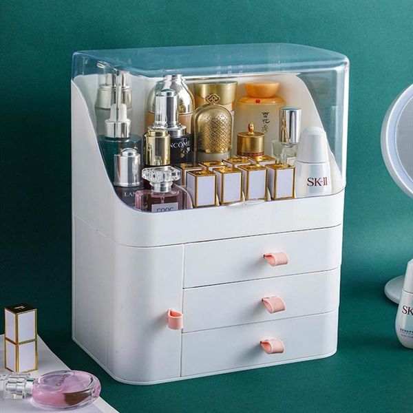 

makeup organizer box+jewelry organizer+lipstick organizer,cosmetic storage holder for lipsticks/cream/mask, arrival boxes & bins