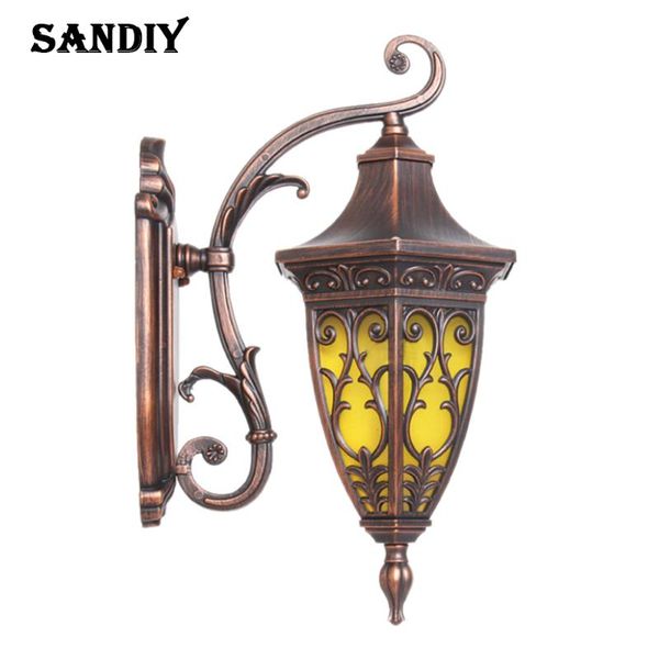

retro outdoor wall light europe villa sconce lamp e27 waterproof exterior garden doorway vintage porch bronze lamps