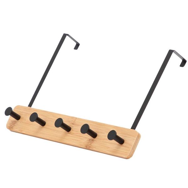 

hooks & rails bamboo door mounting hangner rack clothes for towel pants coat home storage hat hook hanger bedroom organizer
