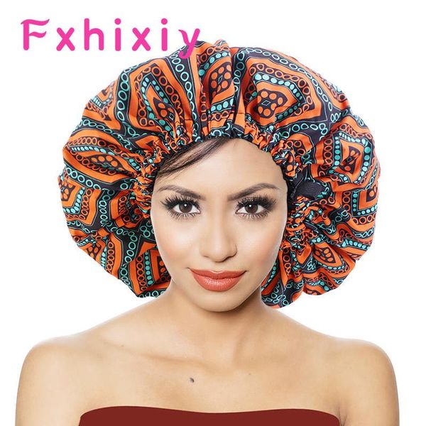 

beanie/skull caps women silky sleeping cap hair wrap hat african print satin bonnet ladies head wear beanie night natural curly braids, Blue;gray