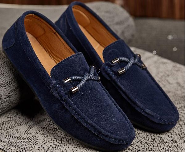 

2021 new spring all-match trendy shoes peas shoes lazy men's pedal casual shoes, Black