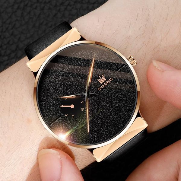 

wristwatches brand minimalist men's watches fashion ultra thin business quartz pointer watch gift women male dress belt wristwatch, Slivery;brown