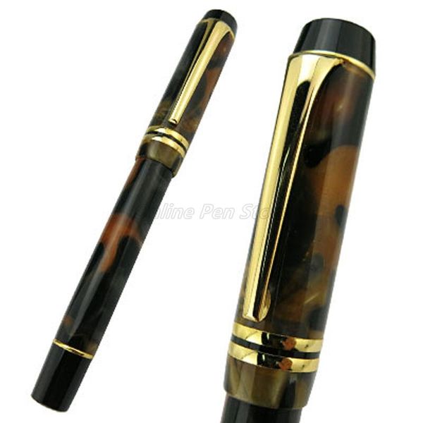 

kaigelu 316 celluloid resin marble barrel roller ball ballpoint pen professional office stationery writing gift accessory pens, Blue;orange