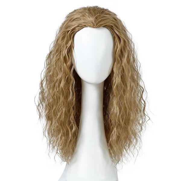 

synthetic wigs men's long hair fluffy halloween cosplay party date, Black