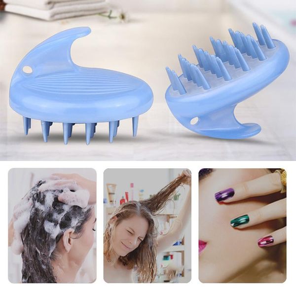 

hair brushes head body scalp massage brush comb shampoo washing shower bath spa slimming, Silver