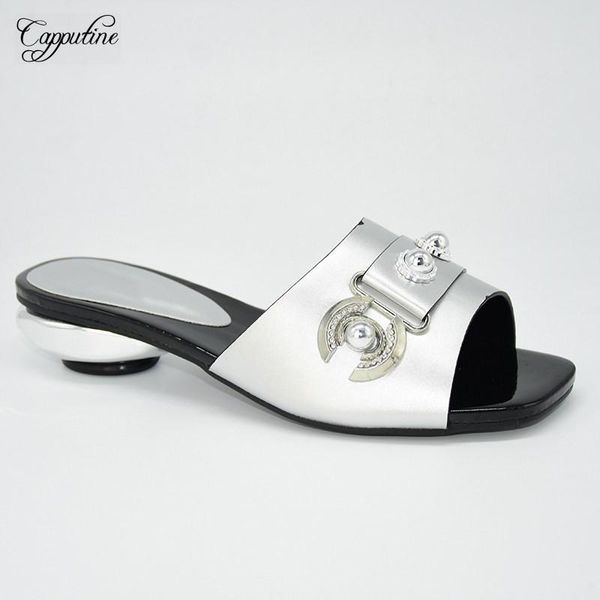 

dress shoes latest silver medium heel casual design african women's 86-13 height 4cm, Black